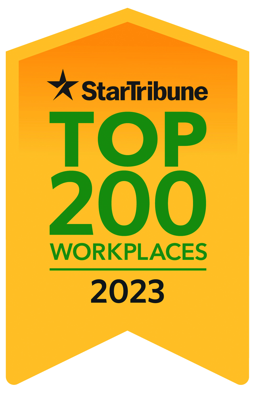 Official Top Workplace 2023 logo badge.
